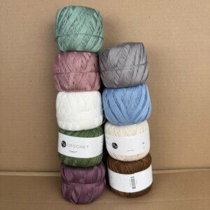 Knit Picks Curio10 Crochet Thread 100% Cotton 9 Ball Multicolor Lot 721 Yds Each